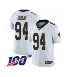 Men's New Orleans Saints #94 Cameron Jordan White Vapor Untouchable Limited Player 100th Season Football Jersey Men's New Orleans Saints #94 Cameron Jordan White Vapor Untouchable Limited Player 100th Season Football Jersey