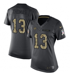 Women's Nike New Orleans Saints #13 Michael Thomas Limited Black 2016 Salute to Service NFL Jersey Women's Nike New Orleans Saints #13 Michael Thomas Limited Black 2016 Salute to Service NFL Jersey