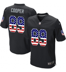 Men's Nike Oakland Raiders #89 Amari Cooper Elite Black Home USA Flag Fashion NFL Jersey