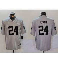 Men’s Las Vegas Raiders #24 Marshawn Lynch Grey Vapor Untouchable Limited Stitched Jersey