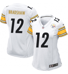 Women's Nike Pittsburgh Steelers #12 Terry Bradshaw Game White NFL Jersey