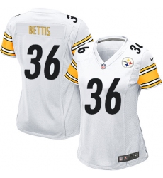 Women's Nike Pittsburgh Steelers #36 Jerome Bettis Game White NFL Jersey