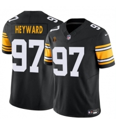 Men's Pittsburgh Steelers #97 Cameron Heyward Black 2024 F.U.S.E. With Walter Payton Vapor Limited Football Stitched Jersey