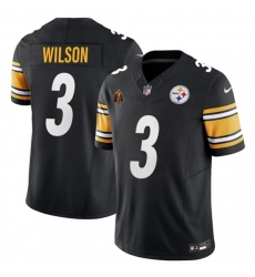 Men's Pittsburgh Steelers #3 Russell Wilson Black F.U.S.E. With Walter Payton Vapor Untouchable Limited Football Stitched Jersey