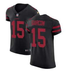 Men's Nike San Francisco 49ers #15 Pierre Garcon Black Alternate Vapor Untouchable Elite Player NFL Jersey