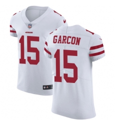 Men's Nike San Francisco 49ers #15 Pierre Garcon White Vapor Untouchable Elite Player NFL Jersey