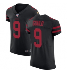 Men's Nike San Francisco 49ers #9 Robbie Gould Black Alternate Vapor Untouchable Elite Player NFL Jersey