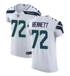 Men's Nike Seattle Seahawks #72 Michael Bennett White Vapor Untouchable Elite Player NFL Jersey