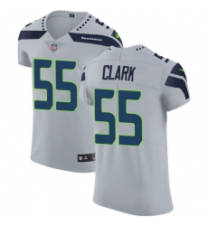 Men's Nike Seattle Seahawks #55 Frank Clark Grey Alternate Vapor Untouchable Elite Player NFL Jersey