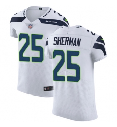 Men's Nike Seattle Seahawks #25 Richard Sherman White Vapor Untouchable Elite Player NFL Jersey