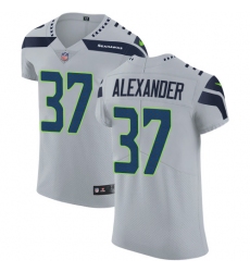 Men's Nike Seattle Seahawks #37 Shaun Alexander Grey Alternate Vapor Untouchable Elite Player NFL Jersey