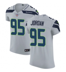 Men's Nike Seattle Seahawks #95 Dion Jordan Grey Alternate Vapor Untouchable Elite Player NFL Jersey