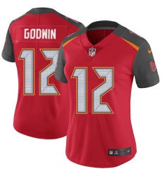 Women's Nike Tampa Bay Buccaneers #12 Chris Godwin Elite Red Team Color NFL Jersey