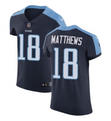 Men's Nike Tennessee Titans #18 Rishard Matthews Navy Blue Alternate Vapor Untouchable Elite Player NFL Jersey