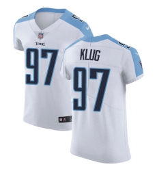 Men's Nike Tennessee Titans #97 Karl Klug White Vapor Untouchable Elite Player NFL Jersey