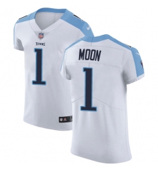 Men's Nike Tennessee Titans #1 Warren Moon White Vapor Untouchable Elite Player NFL Jersey