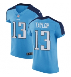 Men's Nike Tennessee Titans #13 Taywan Taylor Light Blue Team Color Vapor Untouchable Elite Player NFL Jersey