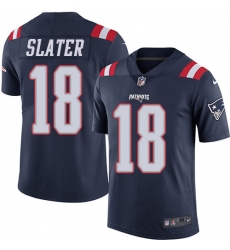 Men's Nike New England Patriots #18 Matthew Slater Limited Navy Blue Rush Vapor Untouchable NFL Jersey