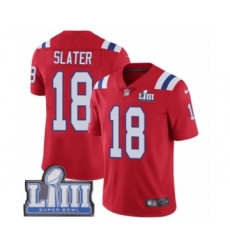 Men's Nike New England Patriots #18 Matthew Slater Red Alternate Vapor Untouchable Limited Player Super Bowl LIII Bound NFL Jersey