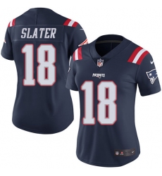 Women's Nike New England Patriots #18 Matthew Slater Limited Navy Blue Rush Vapor Untouchable NFL Jersey