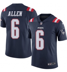 Men's Nike New England Patriots #6 Ryan Allen Limited Navy Blue Rush Vapor Untouchable NFL Jersey