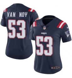 Women's Nike New England Patriots #53 Kyle Van Noy Limited Navy Blue Rush Vapor Untouchable NFL Jersey