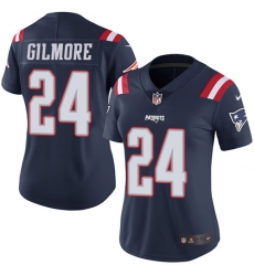 Women's Nike New England Patriots #24 Stephon Gilmore Limited Navy Blue Rush Vapor Untouchable NFL Jersey