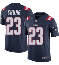 Men's Nike New England Patriots #23 Patrick Chung Limited Navy Blue Rush Vapor Untouchable NFL Jersey