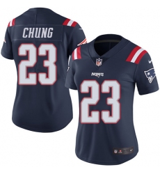 Women's Nike New England Patriots #23 Patrick Chung Limited Navy Blue Rush Vapor Untouchable NFL Jersey