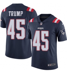 Men's Nike New England Patriots #45 Donald Trump Limited Navy Blue Rush Vapor Untouchable NFL Jersey