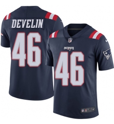 Men's Nike New England Patriots #46 James Develin Limited Navy Blue Rush Vapor Untouchable NFL Jersey