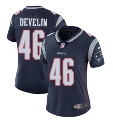 Women's Nike New England Patriots #46 James Develin Navy Blue Team Color Vapor Untouchable Limited Player NFL Jersey