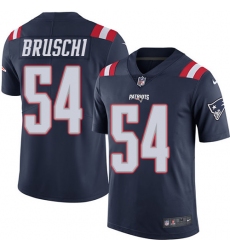 Men's Nike New England Patriots #54 Tedy Bruschi Limited Navy Blue Rush Vapor Untouchable NFL Jersey