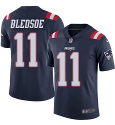 Men's Nike New England Patriots #11 Drew Bledsoe Limited Navy Blue Rush Vapor Untouchable NFL Jersey