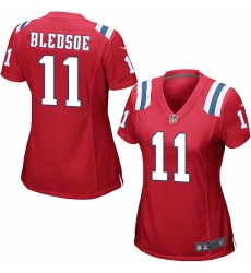 Women's Nike New England Patriots #11 Drew Bledsoe Game Red Alternate NFL Jersey