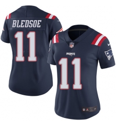 Women's Nike New England Patriots #11 Drew Bledsoe Limited Navy Blue Rush Vapor Untouchable NFL Jersey