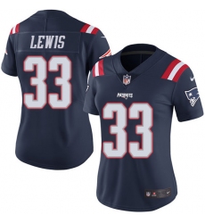 Women's Nike New England Patriots #33 Dion Lewis Limited Navy Blue Rush Vapor Untouchable NFL Jersey