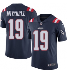 Men's Nike New England Patriots #19 Malcolm Mitchell Limited Navy Blue Rush Vapor Untouchable NFL Jersey