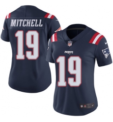 Women's Nike New England Patriots #19 Malcolm Mitchell Limited Navy Blue Rush Vapor Untouchable NFL Jersey