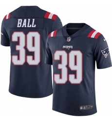 Men's Nike New England Patriots #39 Montee Ball Limited Navy Blue Rush Vapor Untouchable NFL Jersey