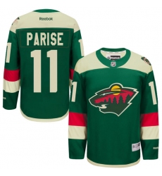 Youth Reebok Minnesota Wild #11 Zach Parise Premier Green 2016 Stadium Series NHL Jersey