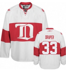 Men's Reebok Detroit Red Wings #33 Kris Draper Authentic White Third NHL Jersey