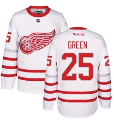 Men's Reebok Detroit Red Wings #25 Mike Green Premier White 2017 Centennial Classic NHL Jersey