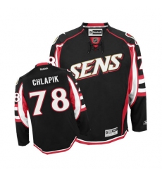 Men's Reebok Ottawa Senators #78 Filip Chlapik Authentic Black Third NHL Jersey