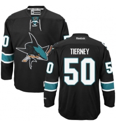 Men's Reebok San Jose Sharks #50 Chris Tierney Authentic Black Third NHL Jersey