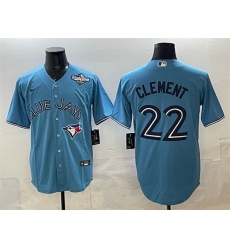 Men's Toronto Blue Jays #22 Ernie Clement Royal 2025 World Series Cool Base Stitched Baseball Jersey