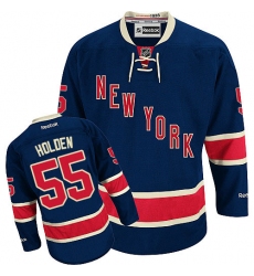 Men's Reebok New York Rangers #55 Nick Holden Authentic Navy Blue Third NHL Jersey