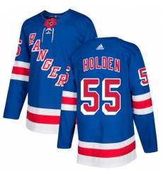 Youth Adidas New York Rangers #55 Nick Holden Authentic Royal Blue Home NHL Jersey