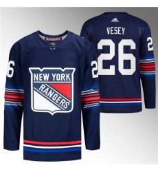 Men's New York Rangers #26 Jimmy Vesey Navy Stitched Jersey