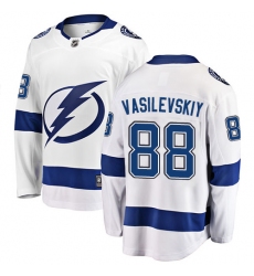 Youth Tampa Bay Lightning #88 Andrei Vasilevskiy Fanatics Branded White Away Breakaway NHL Jersey